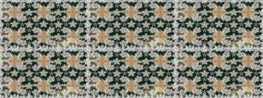 Elle çizilmiş çiçek deseni (fayans). Tekstil için dikişsiz suluboya desen. Sevimli çiçekleri, desenleri, gri renkleri olan renksiz desenler..