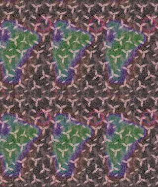 Kahverengi renkli bitkilerden oluşan parlak çiçekli çizim deseni.