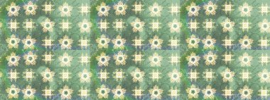 Çiçek ve yapraklı çiçek deseni. Küçük çiçekli şirin bir desen. Raster illüstrasyonu.