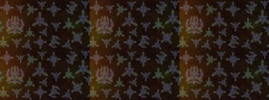 Raster illüstrasyonu. Suluboya tarzında kahverengi, gri ve siyah renkler. Küçük çiçekli bahar deseni çiz.