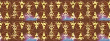 Kış kar taneleri, raster arka plan. Yüzey için tekrarlanan doku, ambalaj kağıdı, altın rengi kar tanesi.