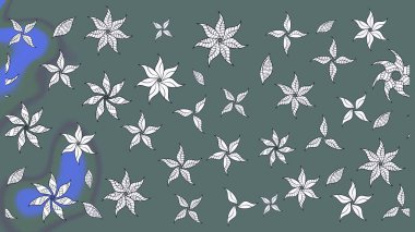 Çiçekleri, deniz kabukları, mandalaları ve suluboya efektleriyle donanma geçmişi. Eskiz modeli etnik tasarım. Yatak çarşafları, ceket, paket tasarımı, kumaş ve moda kavramları için tekstil baskısı.