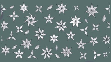 Çiçek arkaplanlı soyut zarafet eskiz deseni. Raster Güzel kumaş deseni.