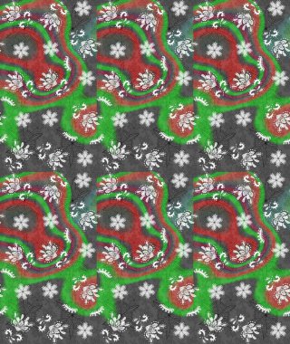 Çiçek buketleriyle klasik bir eskiz şekli. Gri renklerde. Raster illüstrasyonu.