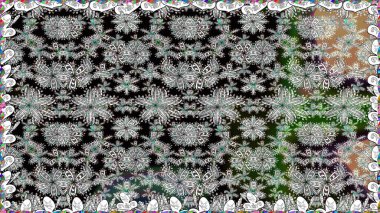 Gri renkler. Yaz çiçekleri teması. Klasik çiçekler. El çizimi, soyut ve süslü elementler. Suluboya resim taklit Raster illüstrasyonu.