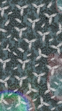 Suluboya çizim kalıbı. Suluboya stilinde tarafsız renklerde çiçekler. Çiçek izi.