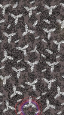 Raster illüstrasyonu. Güzel kumaş deseni. Bahar çiçekli güzel bir çiçek deseni..