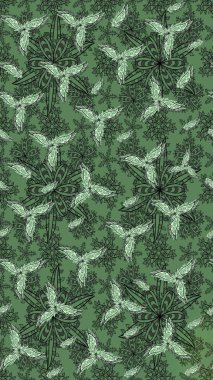 Küçük çiçekte güzel bir desen. Moda baskıları için zarif bir şablon. Motley illüstrasyonu. Çiçekli bahar çiçekleri. Robot resim. Küçük renkli çiçekler..