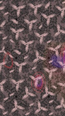 Kahverengi renkli çiçekler. Renkli Bahar temalı eskiz kalıbı. Çiçekli çiçek deseni, suluboya. Düz Çiçek Elementleri Tasarım Raster illüstrasyonu.