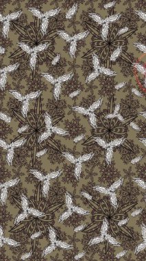 Karalama çiçekleri çizim kalıbı. Raster deseni. Sanat bej tarzı çiçeklere ilham verir ve arka plan bırakır. Bej el çizimi desen.