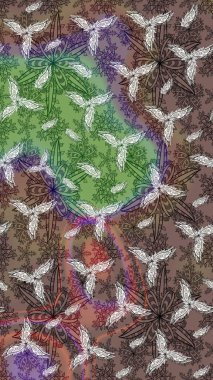 Çiçek deseni duvar kağıdı, desen dolguları ve web sayfası arka planı için kullanılabilir. Süslü zentangle çizim dokusu, soyut çiçeklerle süslenmiş. Şekillendirilmiş çiçekli çizim deseni.