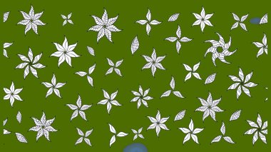 Süslü kumaş deseni. Düz Çiçek Elementleri Tasarımı. Renkli Bahar Teması eskiz kalıbı. Raster illüstrasyonunda çiçek deseni çizimi.