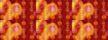 Kış kar taneleri, raster arka plan. Yüzey için tekrarlanan doku, ambalaj kağıdı, kırmızı, turuncu ve sarı renkte kar tanesi.