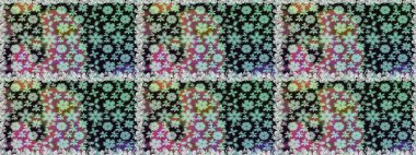 Düz Çiçek Elementleri Tasarımı. Gri renkli çiçekler. Sevimli çiçek raster deseni. Renkli Yaz Temalı Kusursuz Arkaplan.