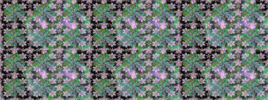 Raster illüstrasyonu. Küçük çiçekteki sevimli çiçek deseni. Modaya uygun kumaş deseni. Kusursuz Tony kumaş deseni.