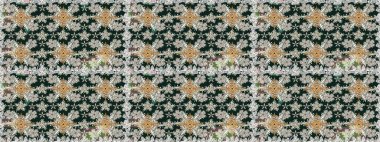 Elle çizilmiş çiçek deseni (fayans). Tekstil için dikişsiz suluboya desen. Sevimli çiçekleri, desenleri, gri renkleri olan renksiz desenler..