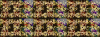 Kar tanesi renkli desen. Snowflakes desen. Raster kar taneleri arka plan. Renk arka plan üzerinde izole soyut kar taneleri ile düz tasarım. Raster illüstrasyon.