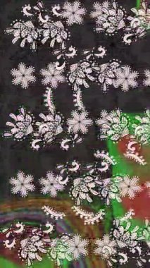 Renkli unsurlarla hareketli arka plan görüntüleri. Çiçekler. Eski model. Bayrak tarzı. Video kaydı. Şablon. Döngü. Kusursuz..