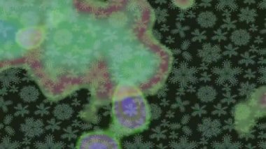 Renkli unsurlarla hareketli arka plan görüntüleri. Çiçekler. Eski model. Bayrak tarzı. Altın, altın. Video kaydı. Şablon.