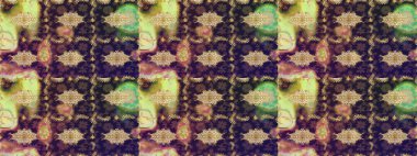 Klasik raster şablonu. Tekrarlayan ögelerle soyut arkaplan çiz. Kahverengi ve altın desenli.