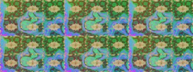 Lüks, kraliyet ve Viktorya dönemi konsepti. Süslü dekorasyon. Altın elementli yeşil renkli altın desen. Raster klasik barok çiçek desenli altın rengi..