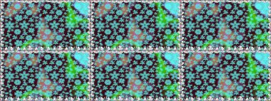 Renklerle. Renkli papatya deseni. Raster illüstrasyonu.