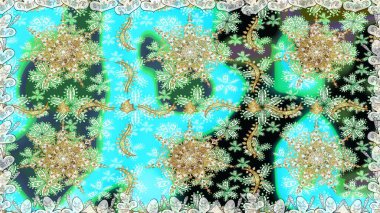 Tekrarlayan elementlerle kusursuz soyut arkaplan. Tarafsız ve altın desenli. Zarif raster klasik desen.