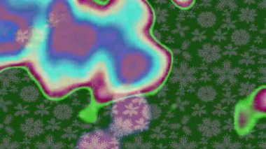 Renkli unsurlarla hareketli arka plan görüntüleri. Çiçekler. Eski model. Bayrak tarzı. Altın, altın. Video kaydı. Şablon.