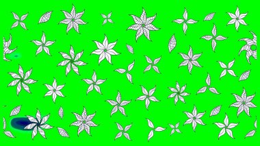 Renkli Yaz Temalı eskiz kalıbı. Sevimli çiçek raster deseni. Modaya uygun kumaş deseni. Düz Çiçek Elementleri Tasarımı.