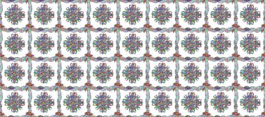 Renkli elementlerle Raster ilginç desen.