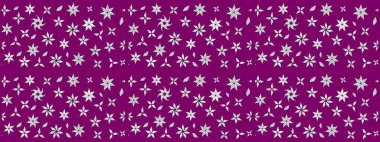 Raster illüstrasyonundaki çiçek desenli çizim. Mor renkte çiçekler.