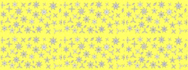 Sarı renkli çiçekler. Renkli Bahar Teması eskiz kalıbı. Düz Çiçek Elementleri Tasarım Raster illüstrasyonu. Çiçek eskiz kalıbı geçmişi.