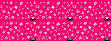 Asya tekstil tarzında. Mor renkte çiçekler. Raster illüstrasyonu. Çiçek desenli çizim. Raster illüstrasyonu.