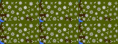 Küçük renkli çiçekler. Küçük çiçekte güzel bir desen. Moda baskıları için zarif bir şablon. Çiçekli yaz çiçekleri. Motley illüstrasyonu. Çizim.