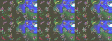 Renkli elementlerle Raster ilginç desen