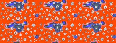 Raster stili kumaş deseni. Çiçekler suluboya çizim deseni.