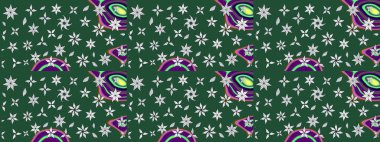 Raster suluboya çiçek deseni, narin çiçekler, yeşil çiçekler, tebrik kartı şablonu. Güzel kumaş deseni.