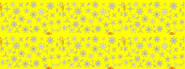 Sarı renklerde. Çiçek. Taslak dekoratif arka plan, çiçek mandala. Raster illüstrasyonu.