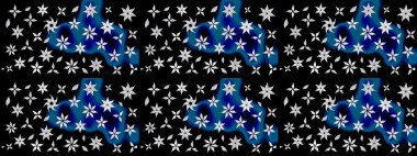 Suluboya çizim kalıbı. Suluboya tarzında siyah renkte çiçekler. Çiçek izi.