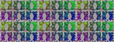 Tatlı suluboya, dikişsiz çiçek deseni. Büyük bir çiçek boyası seti. Kartlar, davetiyeler, tarih kartları ve daha fazlası için kullanılabilir.