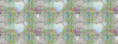 Eskiz arkaplan modeli. Tarafsız, gri ve yeşil renklerde yaprakları olan yabani çiçekler. Suluboya, elle çizilmiş. Raster illüstrasyonu.