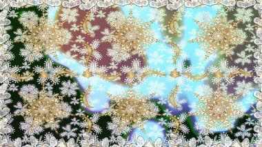 Tarafsız renklerde altın elementler. Geleneksel klasik raster altın pürüzsüz desen. Barok tarzında kusursuz bir doğulu süsü..