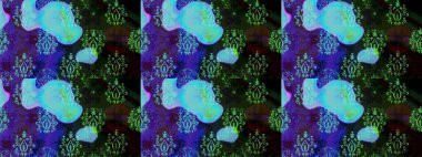 Raster. Mavi renkte güzel çiçekler, suluboya desenli eskiz deseni, duvar kağıdı, kart veya kumaş için fayanslı..