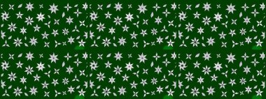 Yumuşak, yaz çiçekli arka plan. Çiçekli karalama şeklinde Raster çiçek deseni. Yeşil renkte çiçekler.