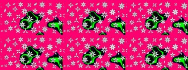 Küçük çiçekli yay deseni çiz. Raster illüstrasyonu. Suluboya stilinde mor renkler üzerine.