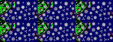 Raster güzel kumaş deseni çiziyor. Düz Çiçek Elementleri Tasarımı. Renkli Bahar Teması eskiz kalıbı. Çiçek deseni.