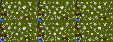 Küçük renkli çiçekler. Küçük çiçekte güzel bir desen. Moda baskıları için zarif bir şablon. Çiçekli yaz çiçekleri. Motley illüstrasyonu. Çizim.