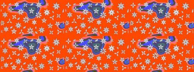 Raster stili kumaş deseni. Çiçekler suluboya çizim deseni.