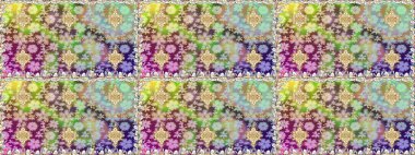 Raster geleneksel altın pürüzsüz deseni nötr renklerde. Barok tarzında kusursuz bir doğulu süsü..