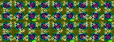 Kusursuz desenli, yeşil renkli parlak çiçekli halı..